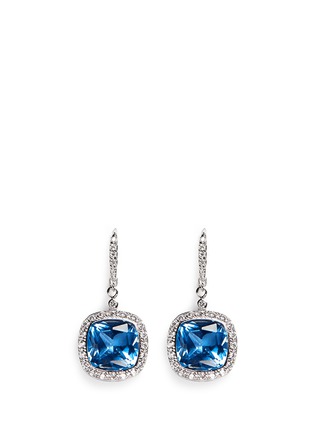 Main View - Click To Enlarge - CZ BY KENNETH JAY LANE - Cubic zirconia cushion cut drop earrings