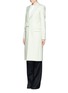 Front View - Click To Enlarge - GIVENCHY - Neoprene band cavalry twill coat
