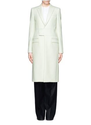 Main View - Click To Enlarge - GIVENCHY - Neoprene band cavalry twill coat