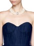 Figure View - Click To Enlarge - CZ BY KENNETH JAY LANE - Cubic zirconia faux pearl choker necklace