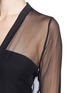 Detail View - Click To Enlarge - GIVENCHY - Semi-sheer silk cropped top