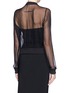 Back View - Click To Enlarge - GIVENCHY - Semi-sheer silk cropped top