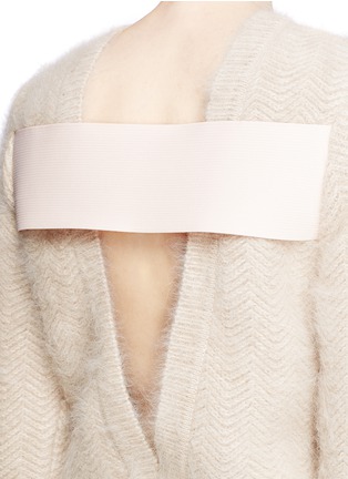 Detail View - Click To Enlarge - GIVENCHY - Wavy chevron angora blend sweater 