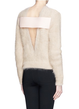 Back View - Click To Enlarge - GIVENCHY - Wavy chevron angora blend sweater 