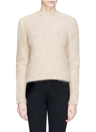 Main View - Click To Enlarge - GIVENCHY - Wavy chevron angora blend sweater 