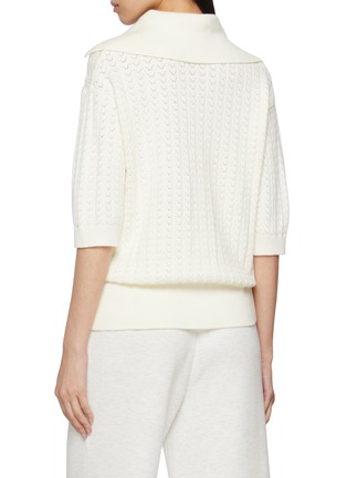 Back View - Click To Enlarge - VARLEY - Arney Half Zip Knit Polo Top