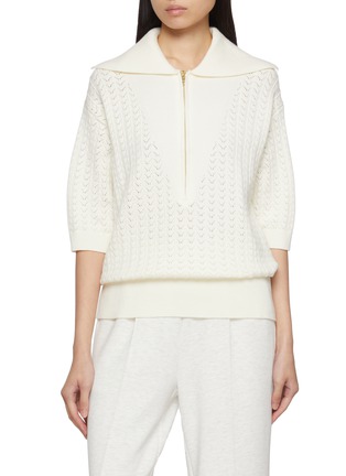 Main View - Click To Enlarge - VARLEY - Arney Half Zip Knit Polo Top