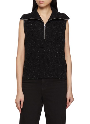 Main View - Click To Enlarge - VARLEY - Hally Half Zip Rib Cotton Vest