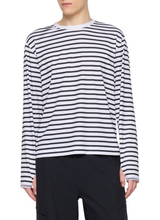 Main View - Click To Enlarge - UNNA - Striped Long Sleeve T-Shirt