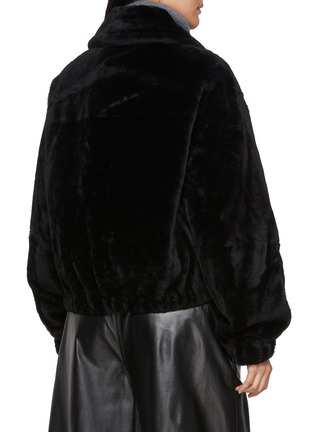 Back View - Click To Enlarge - HELMUT LANG - Reversible Lamb Shearling Bomber Jacket