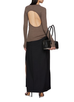 Figure View - Click To Enlarge - HELMUT LANG - Open Back Rib Knit Top