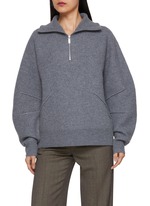 HELMUT LANG | Quarter Zip Wool Knit Sweater | Women | Lane Crawford