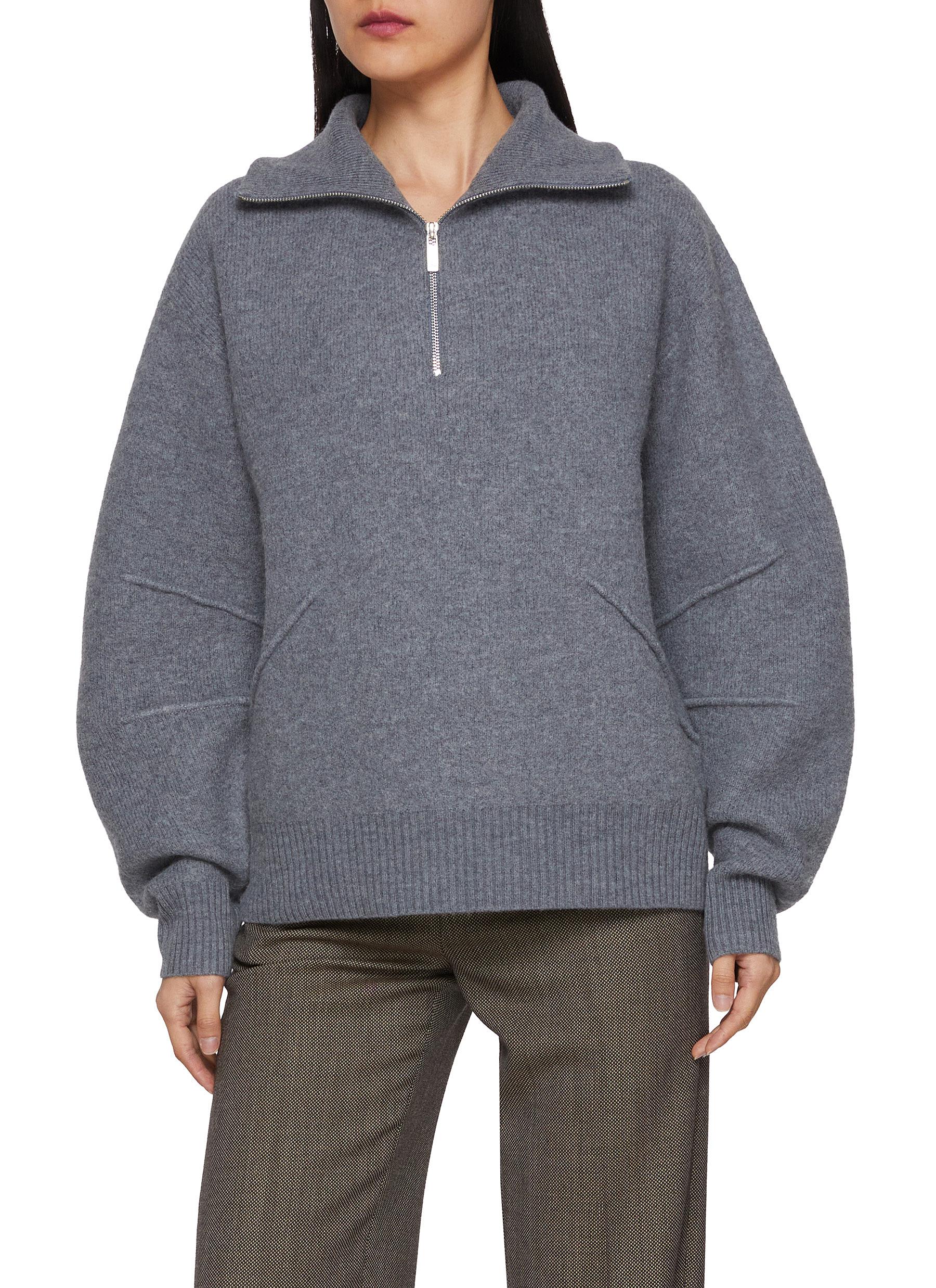 HELMUT LANG | Quarter Zip Wool Knit Sweater | Women | Lane Crawford