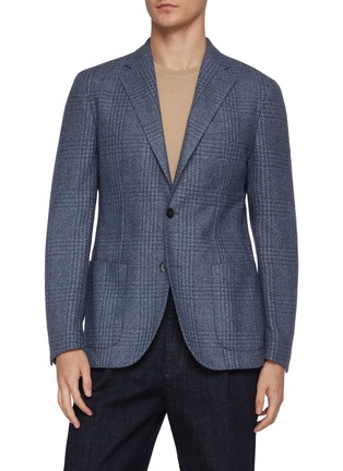 Main View - Click To Enlarge - EQUIL - Jack Single Breasted Plaid Garment Dyed Blazer