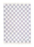 Detail View - Click To Enlarge - MAISON DEUX - Checkerboard Blanket — Lilac/White