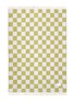 Detail View - Click To Enlarge - MAISON DEUX - Checkerboard Blanket — Kiwi/Pink