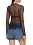 Back View - Click To Enlarge - FREE PEOPLE - Minding My Business Long Sleeve Sheer Top