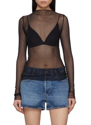 Main View - Click To Enlarge - FREE PEOPLE - Minding My Business Long Sleeve Sheer Top