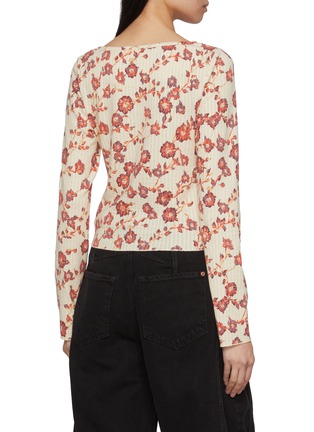 Back View - Click To Enlarge - FREE PEOPLE - Tilly Floral Print Long Sleeve Shirt