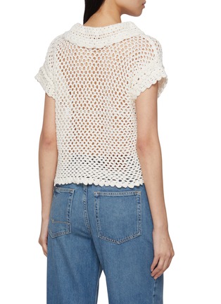 Back View - Click To Enlarge - FREE PEOPLE - Lily Crochet Cotton Top