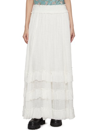 Main View - Click To Enlarge - FREE PEOPLE - Brynn Ruffle Maxi Skirt