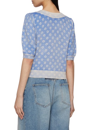 Back View - Click To Enlarge - FREE PEOPLE - Isla Patterned Wool Cashmere Cardigan