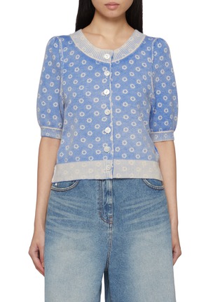 Main View - Click To Enlarge - FREE PEOPLE - Isla Patterned Wool Cashmere Cardigan
