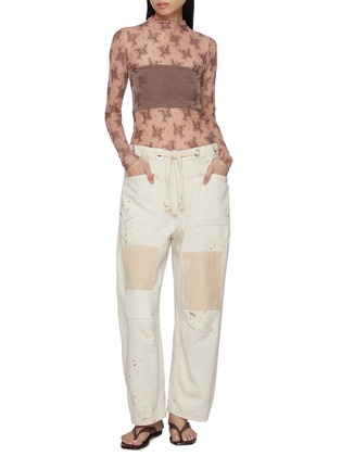 Figure View - Click To Enlarge - FREE PEOPLE - Two Tone Lady Lux Embroidered Layered Top