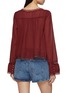 Back View - Click To Enlarge - FREE PEOPLE - Evermore Lace Trim Long Sleeve Top