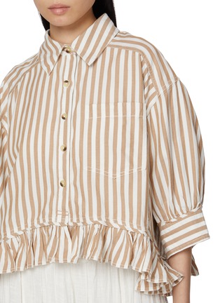  - FREE PEOPLE - Bailey Striped Cotton Shirt