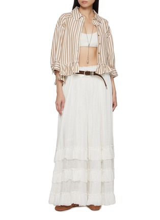 Figure View - Click To Enlarge - FREE PEOPLE - Bailey Striped Cotton Shirt