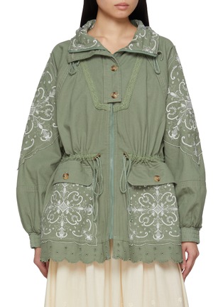 Main View - Click To Enlarge - FREE PEOPLE - Bali Until Dawn Embroidered Cotton Jacket