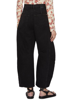 Back View - Click To Enlarge - FREE PEOPLE - Good Luck Mid Rise Cotton Denim Barrel Jeans
