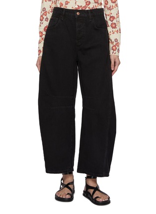 Main View - Click To Enlarge - FREE PEOPLE - Good Luck Mid Rise Cotton Denim Barrel Jeans