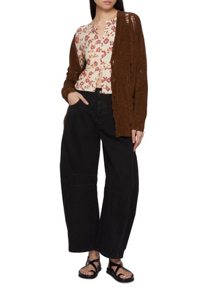Figure View - Click To Enlarge - FREE PEOPLE - Good Luck Mid Rise Cotton Denim Barrel Jeans