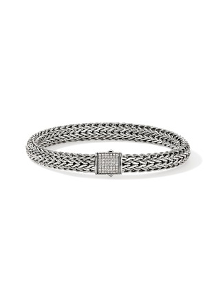 Main View - Click To Enlarge - JOHN HARDY - Icon Sterling Silver Diamond Medium Bracelet — Size UL