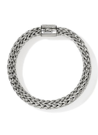 Detail View - Click To Enlarge - JOHN HARDY - Icon Sterling Silver Diamond Large Bracelet — Size US