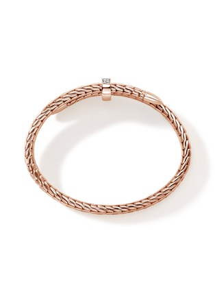 Detail View - Click To Enlarge - JOHN HARDY - Spear 14K Rose Gold Diamond Flex Cuff — Size S