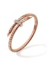  - JOHN HARDY - Spear 14K Rose Gold Diamond Flex Cuff — Size S