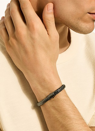  - JOHN HARDY - Icon Silver Sterling Silver Black Rhodium Bracelet — Size UM