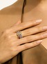  - JOHN HARDY - Spear 18K Gold Diamond Double Coil Ring — Size 7