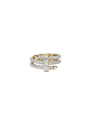 Main View - Click To Enlarge - JOHN HARDY - Spear 18K Gold Diamond Double Coil Ring — Size 7