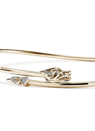 Detail View - Click To Enlarge - JOHN HARDY - Naga 14K Gold Diamond Choker Necklace — Size 16"