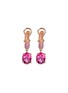 Main View - Click To Enlarge - JOHN HARDY - Surf 18K Rose Gold Rubelite Sapphire Earrings