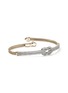 Detail View - Click To Enlarge - JOHN HARDY - Love Knot 14K Gold Diamond Pavé Chain Double Row Bracelet — Size UM