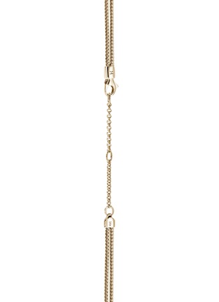  - JOHN HARDY - Love Knot 14K Gold Diamond Pavé Double Chain Necklace — Size 18-20