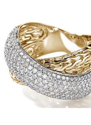 Detail View - Click To Enlarge - JOHN HARDY - JH Essentials 18K White Gold Diamond Crossover Ring — Size 8