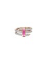 Main View - Click To Enlarge - JOHN HARDY - Spear 18K Rose Diamond Rubelite Gold Double Coil Ring — Size 8