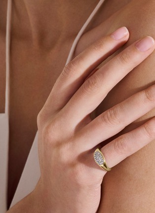  - JOHN HARDY - Pebble 14K Gold Diamond Ring — Size 6
