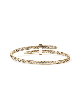 Detail View - Click To Enlarge - JOHN HARDY - Spear 14K Gold Diamond Flex Cuff — Size M